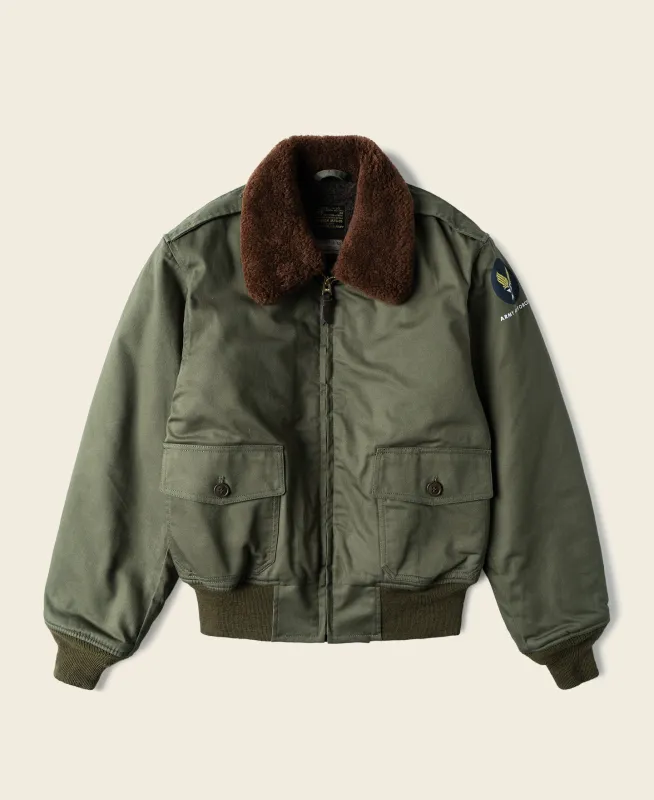 USAAF Type B-10 Flight Jacket - Olive sold by Bronson Mfg.