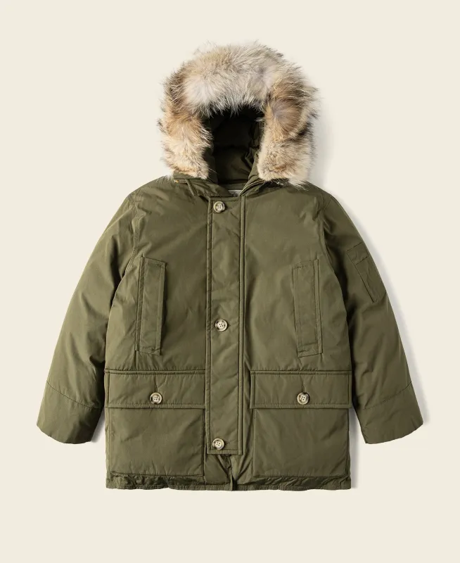 Polar Down parka - Olive sold by Bronson Mfg.