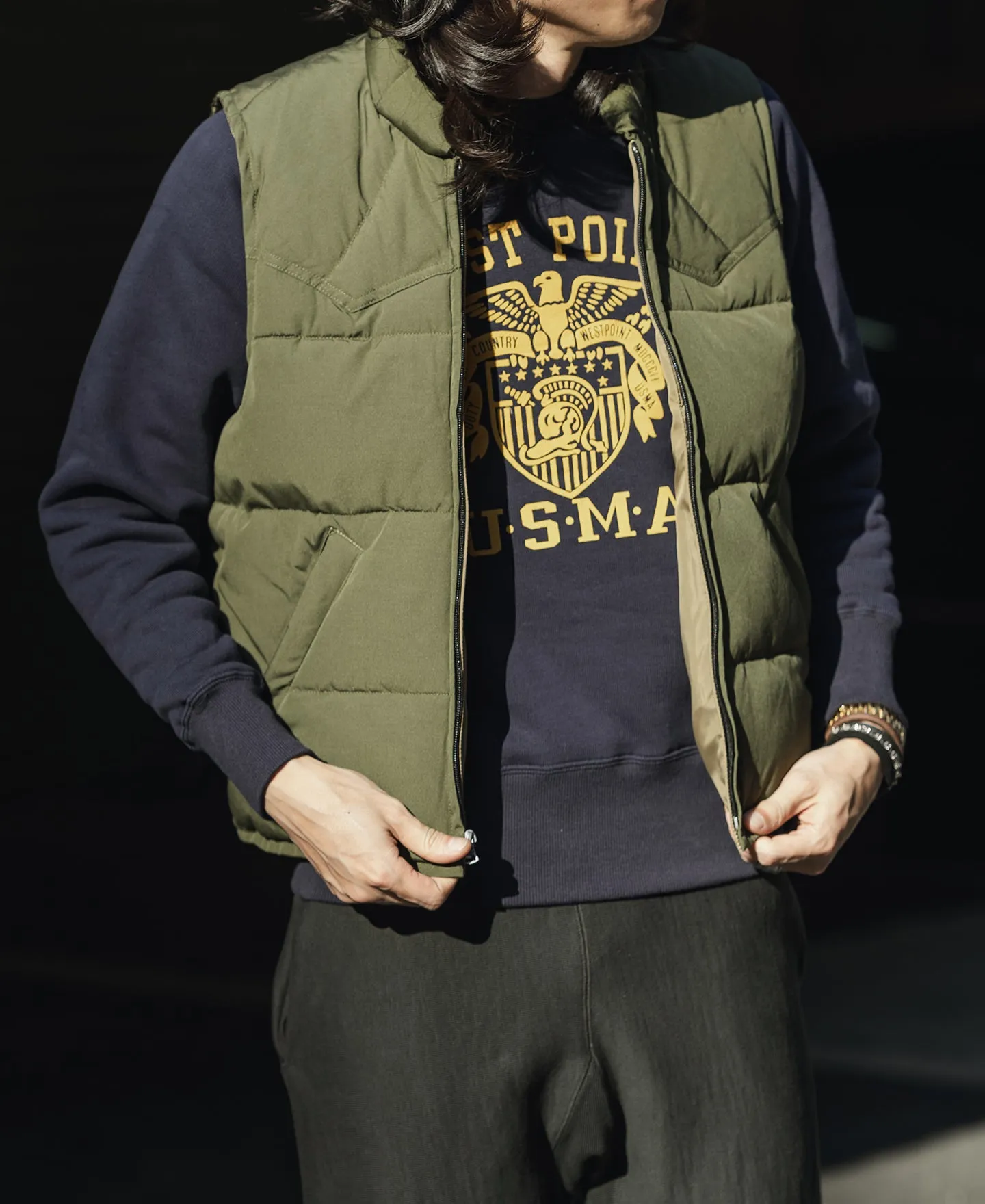 1970s Vintage Quilted Padded Vest - Olive sold by Bronson Mfg. product image thumbnail 3