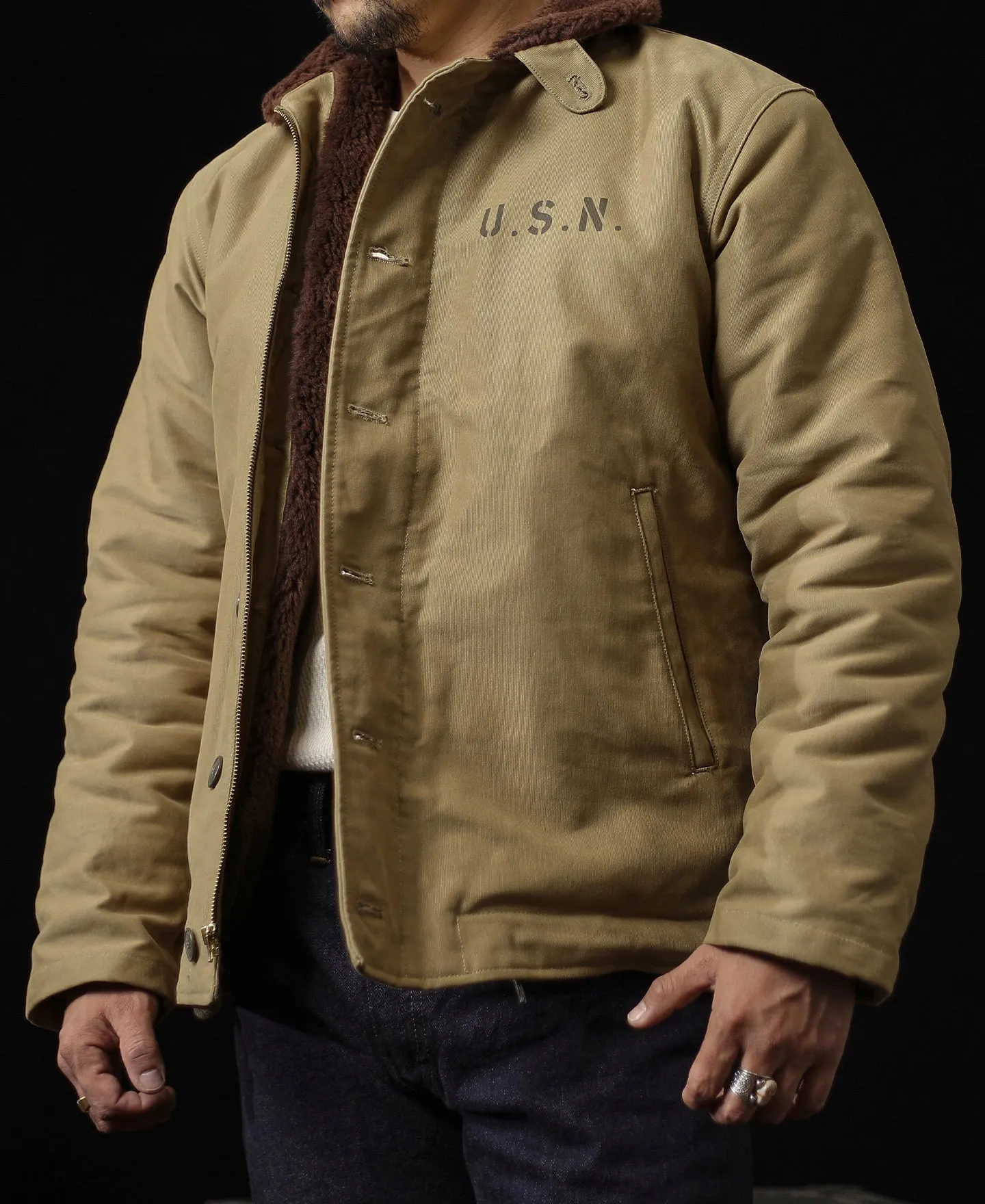 1940s US Navy N-1 Deck Jacket - Cost-effective Version sold by Bronson Mfg. product image thumbnail 4