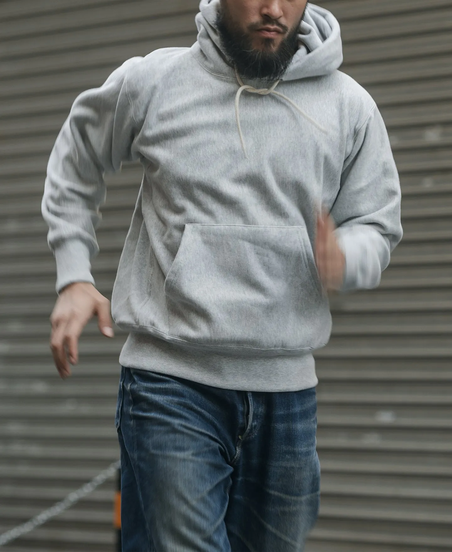 21 oz Military Academy Reverse Weave Hoodie - Gray sold by Bronson Mfg. product image thumbnail 4