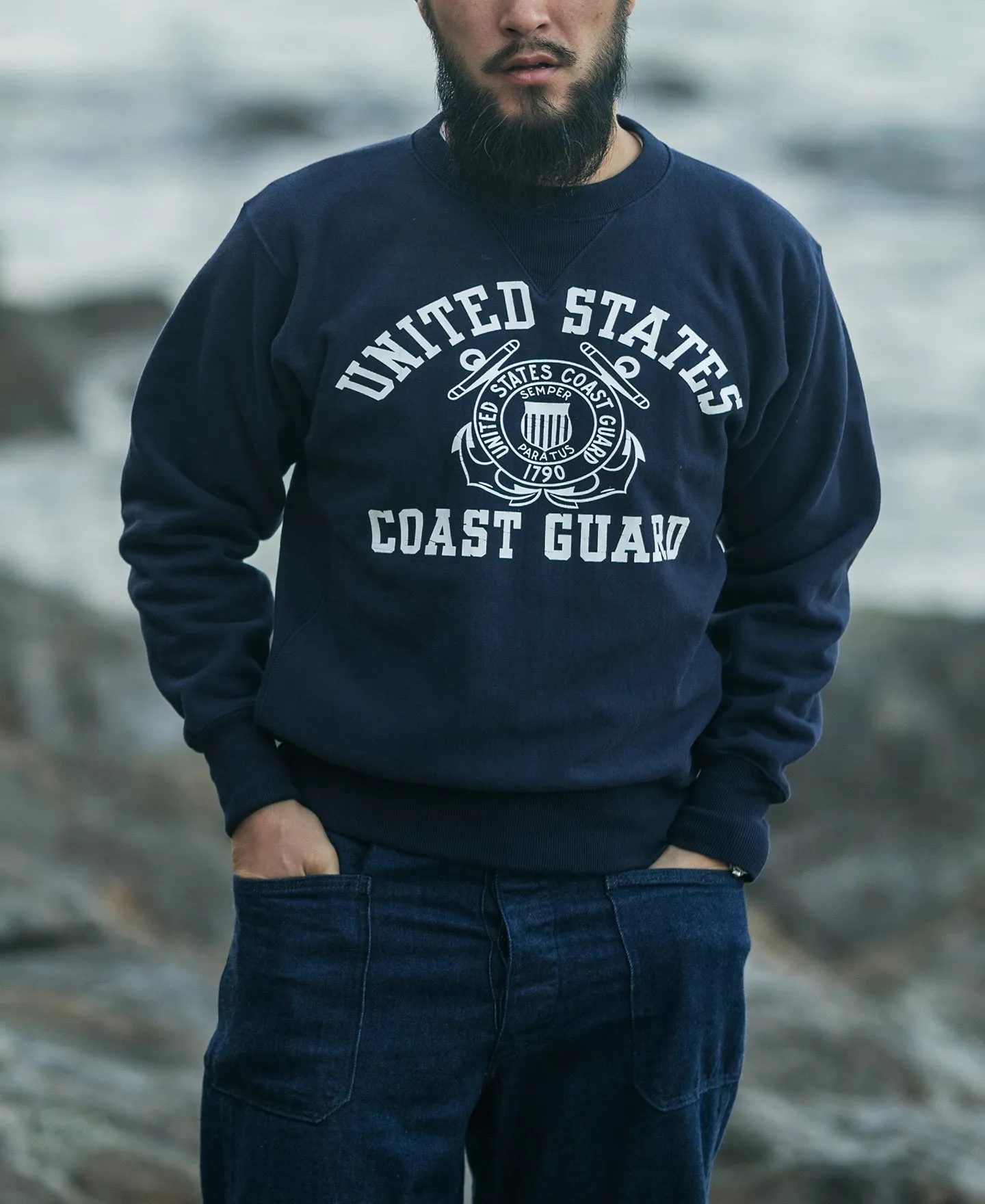 21 oz USCG Reverse Weave Sweatshirt sold by Bronson Mfg. product image thumbnail 3