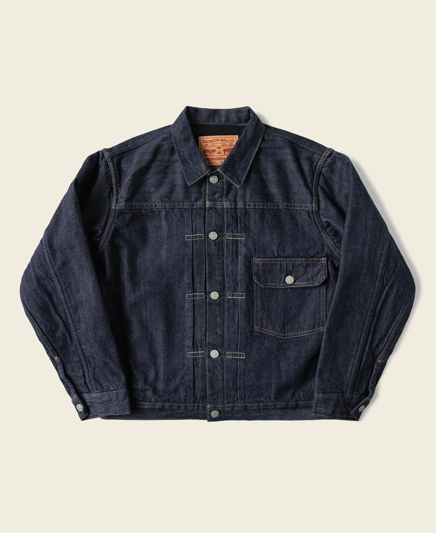 1950s Type 1 Blanket Lined Denim Jacket sold by Bronson Mfg.