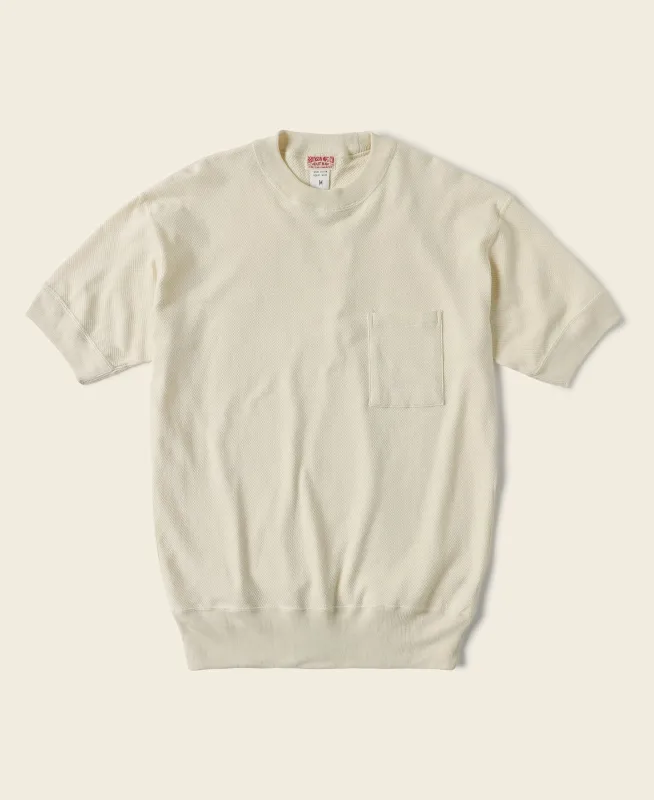 Waffle Knit Pocket T-Shirt - Apricot made by Bronson Mfg.