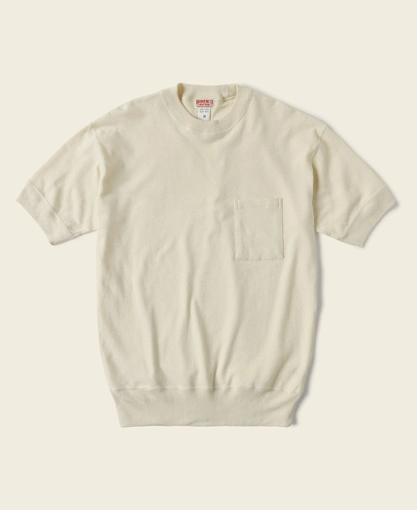 Waffle Knit Pocket T-Shirt - Apricot sold by Bronson Mfg.
