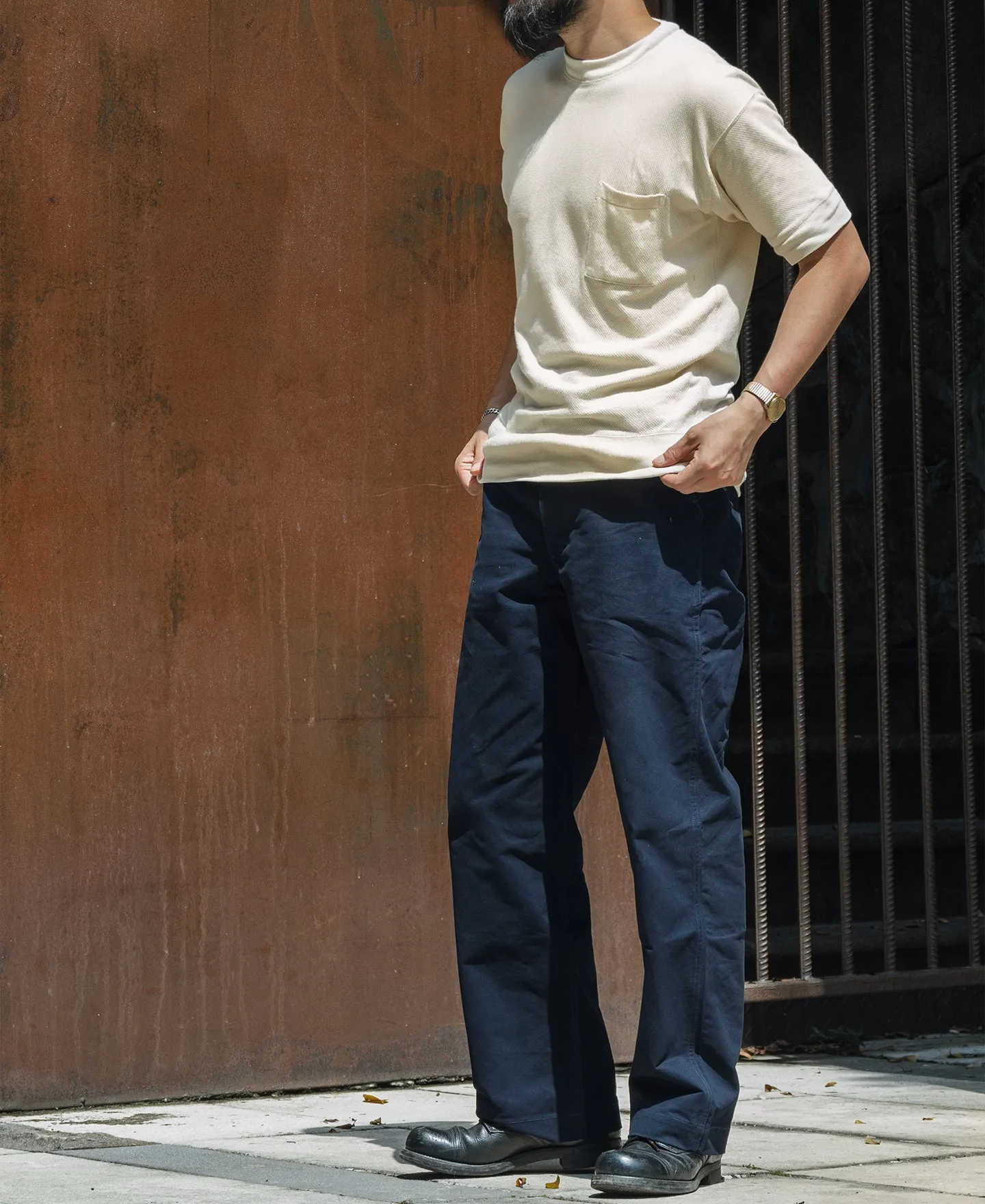 Waffle Knit Pocket T-Shirt - Apricot sold by Bronson Mfg. product image thumbnail 3