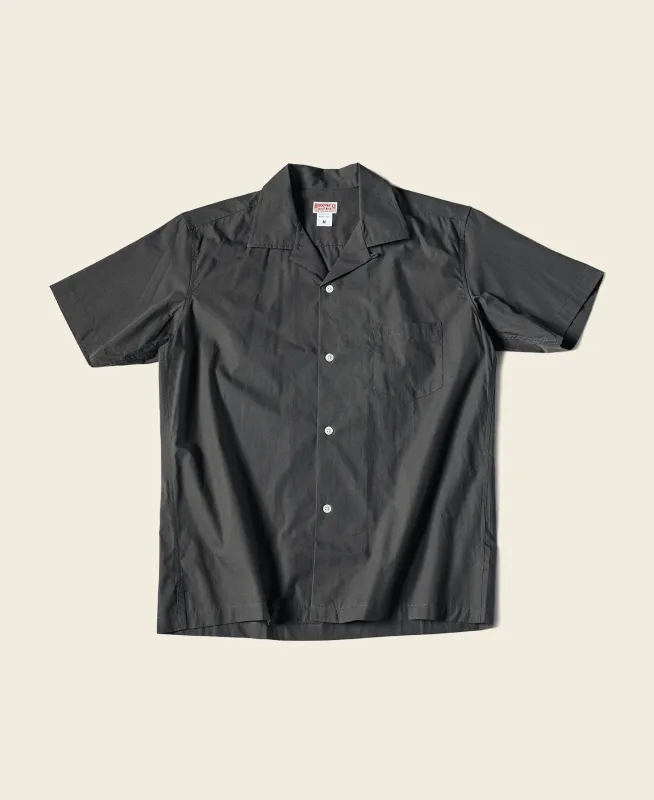 Classic Panama Open Collar Shirt - Dark Gray made by Bronson Mfg.