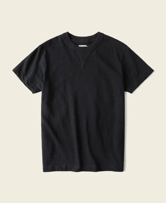 10.5 oz Cotton Tubular Gusset T-Shirt - Black sold by Bronson Mfg.