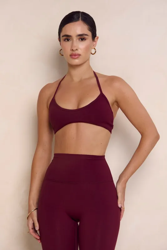 Astoria Airvíve Halter Sports Bra - Burgundy sold by Astoria Activewear