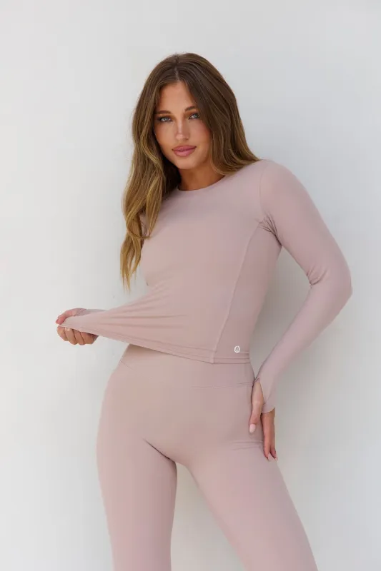 Astoria LUXE BALANCE Long Sleeve Top - Fawn made by Astoria Activewear