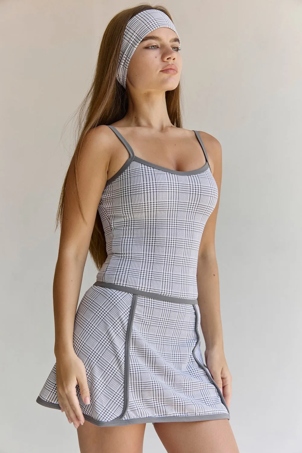 Astoria Airvíve Headband - Grey Plaid sold by Astoria Activewear product image thumbnail 2