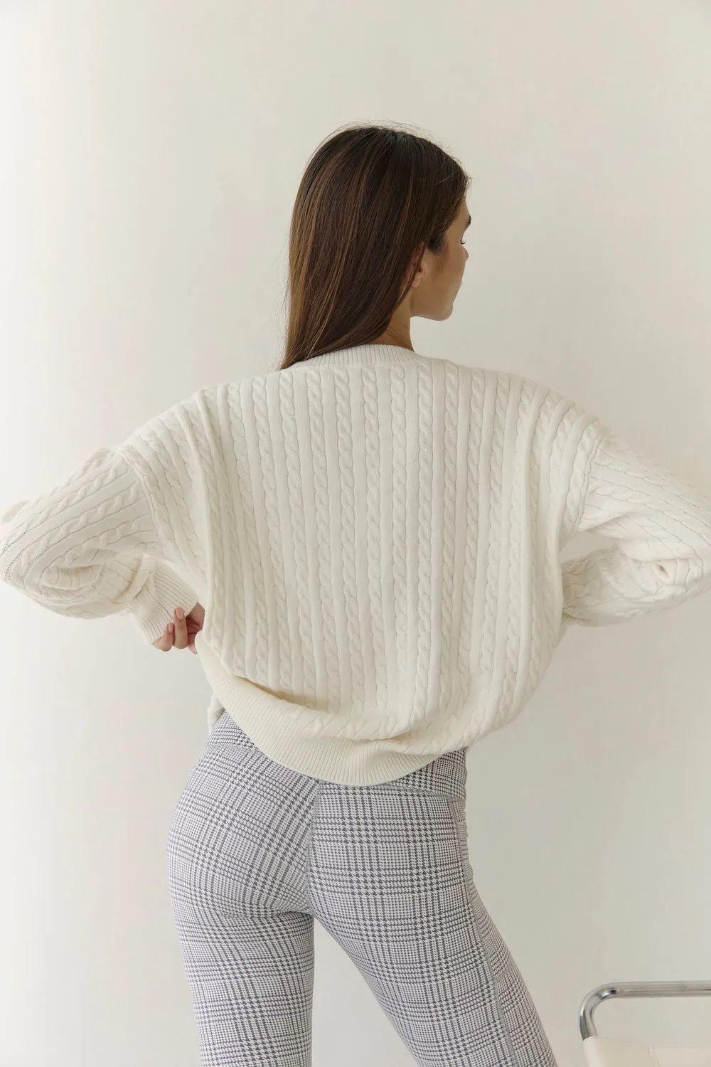 Cable Knit Pullover - Cream sold by Astoria Activewear product image thumbnail 2