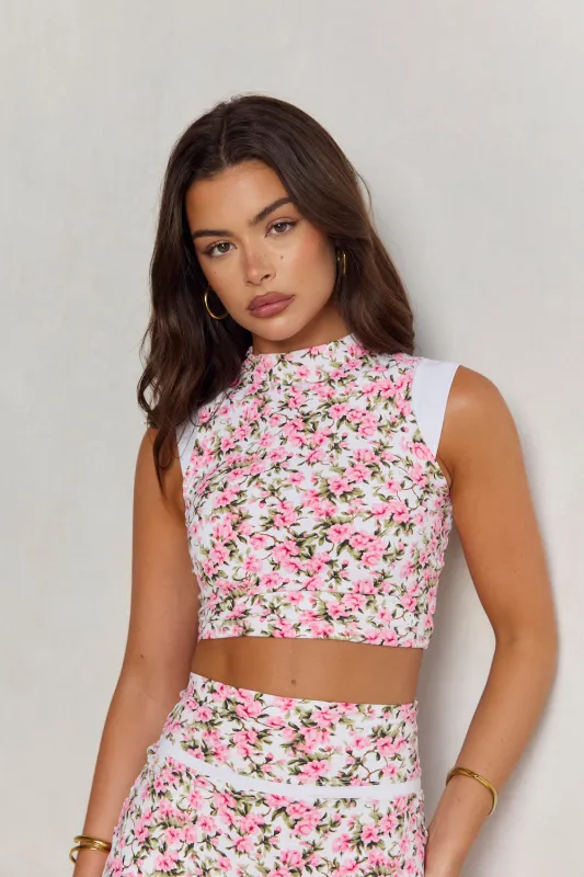 Astoria LUXE BALANCE Mockneck Sports Crop - Fleur sold by Astoria Activewear