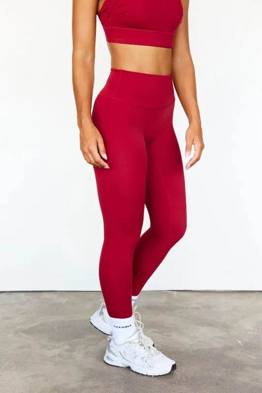 Astoria LUXE BALANCE Full Length Legging - Dark Cherry sold by Astoria Activewear