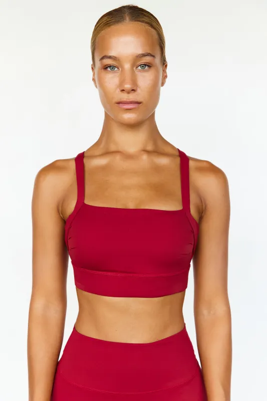 Astoria LUXE BALANCE Signature Sports Bra - Dark Cherry sold by Astoria Activewear