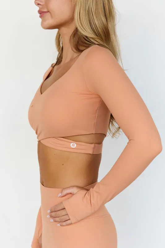 Astoria BALANCE Crossover Sleeve Crop - Spice sold by Astoria Activewear