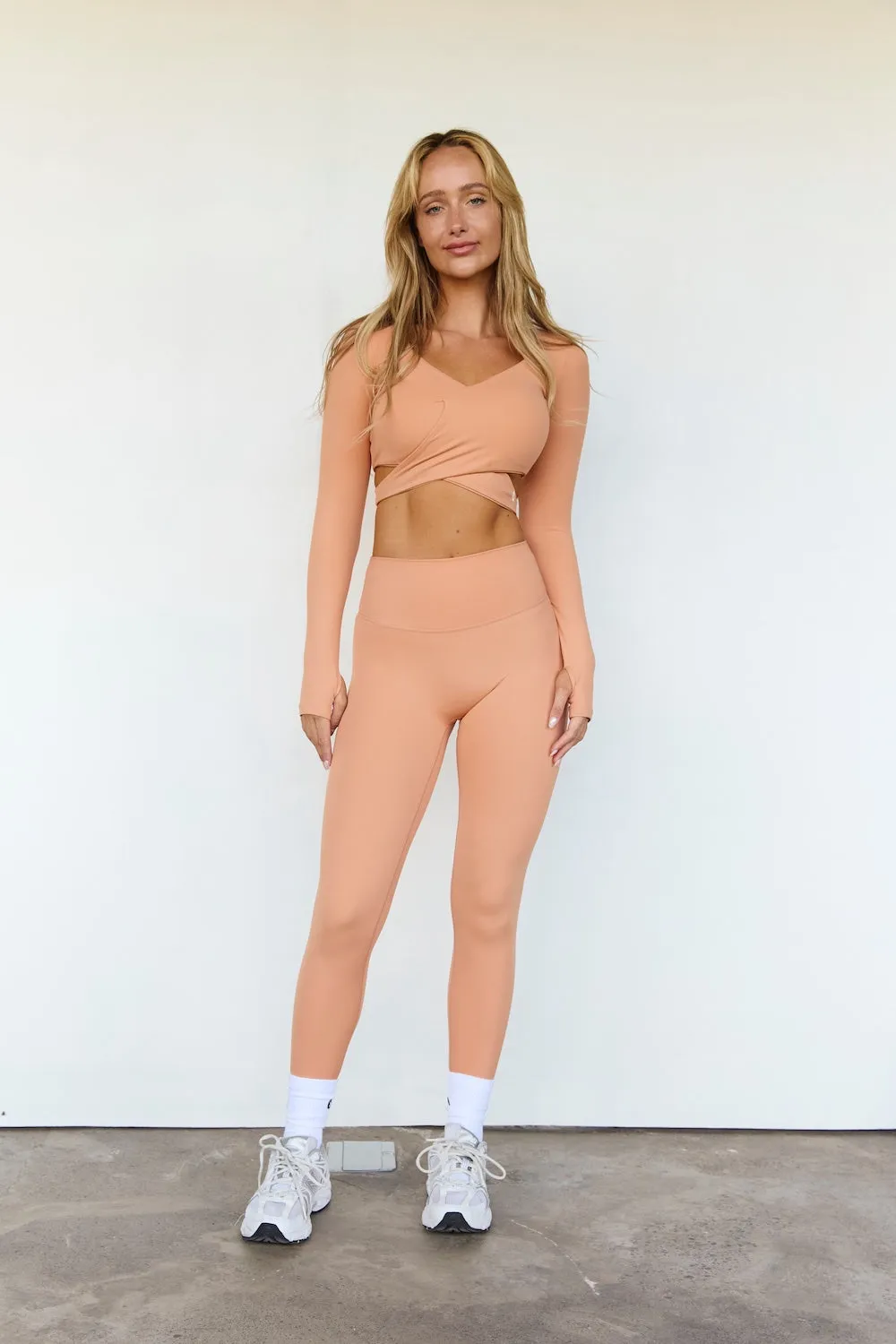 Astoria BALANCE Crossover Sleeve Crop - Spice sold by Astoria Activewear product image thumbnail 3