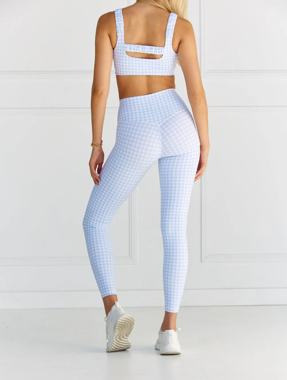Astoria LUXE BALANCE Full Length Legging - Blue Gingham sold by Astoria Activewear product image thumbnail 5