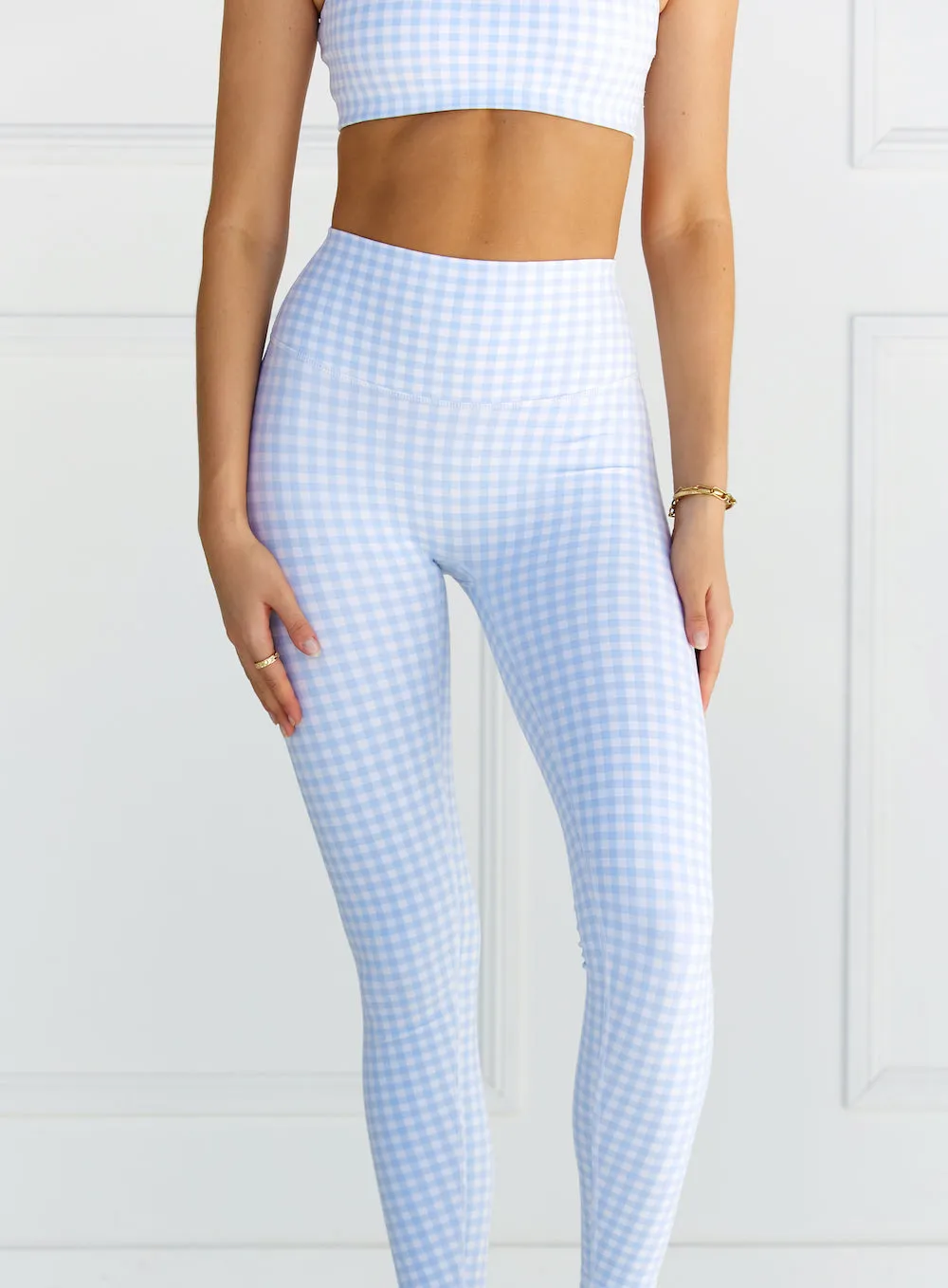 Astoria LUXE BALANCE Full Length Legging - Blue Gingham sold by Astoria Activewear
