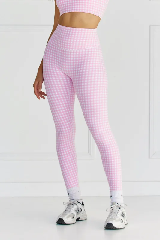 Astoria LUXE BALANCE Full Length Legging - Pink Gingham sold by Astoria Activewear