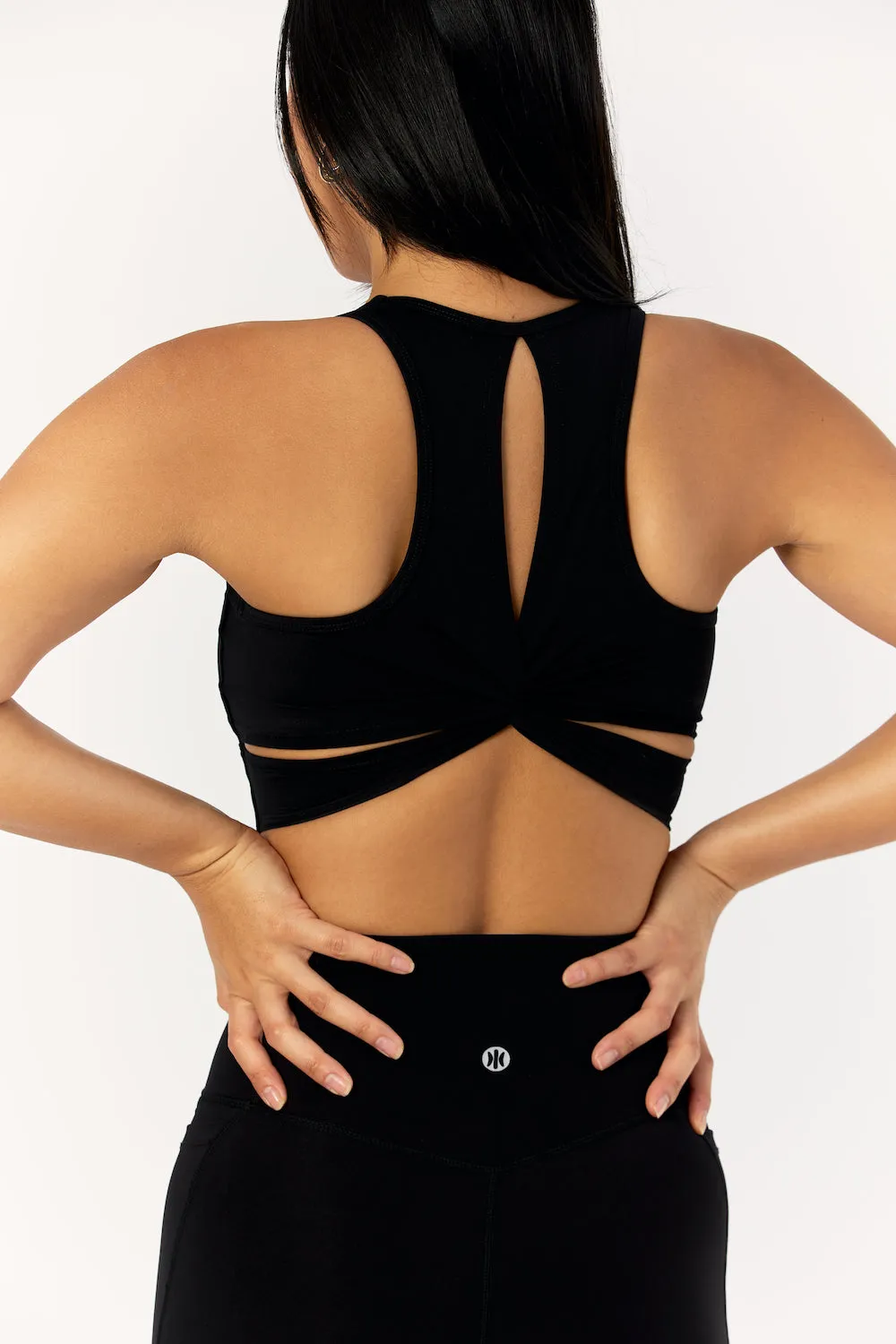 Astoria LIVE LUXE Square Neck Crop - Black sold by Astoria Activewear