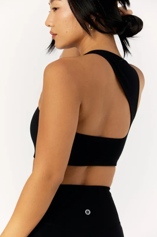 Astoria LIVE LUXE Open Back Crop - Black sold by Astoria Activewear