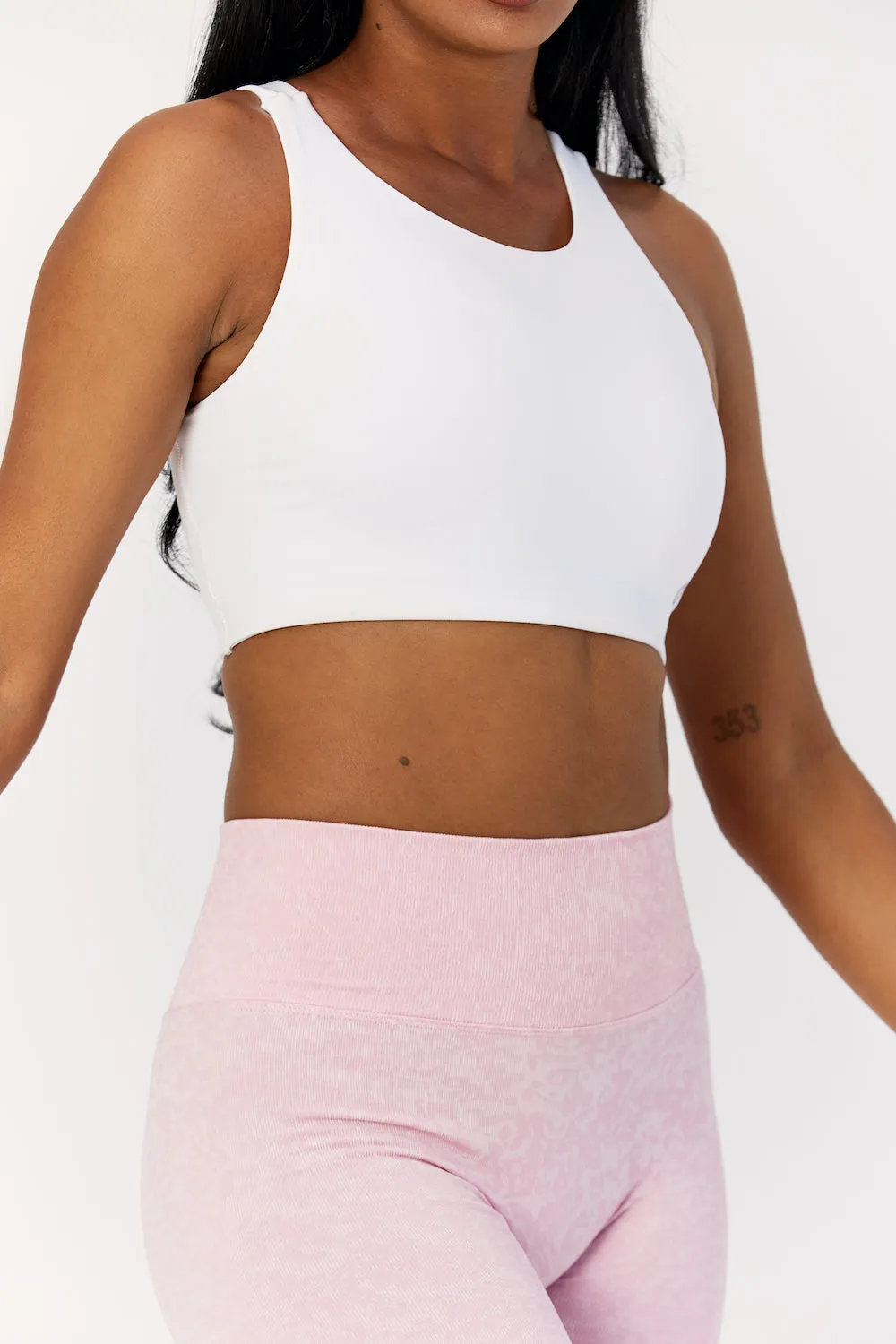 Astoria LIVE LUXE Open Back Crop - White sold by Astoria Activewear product image thumbnail 2