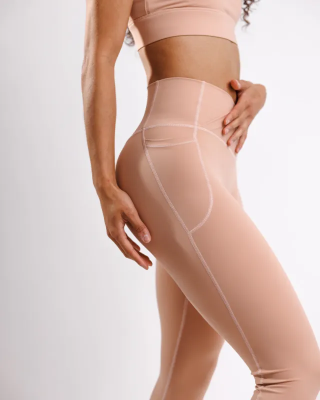 Astoria LUXE POWER Legging - Rose Quartz sold by Astoria Activewear