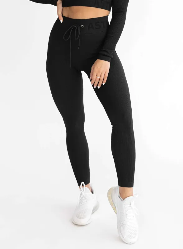 Astoria Seamless Ribbed Series Legging - Black sold by Astoria Activewear