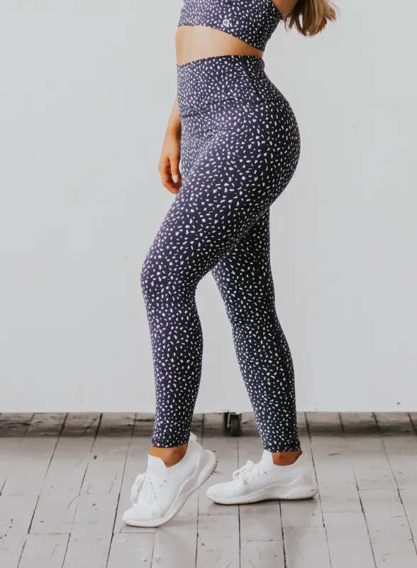 Astoria LUXE IGNITE Full Length Legging - Black Speckle sold by Astoria Activewear