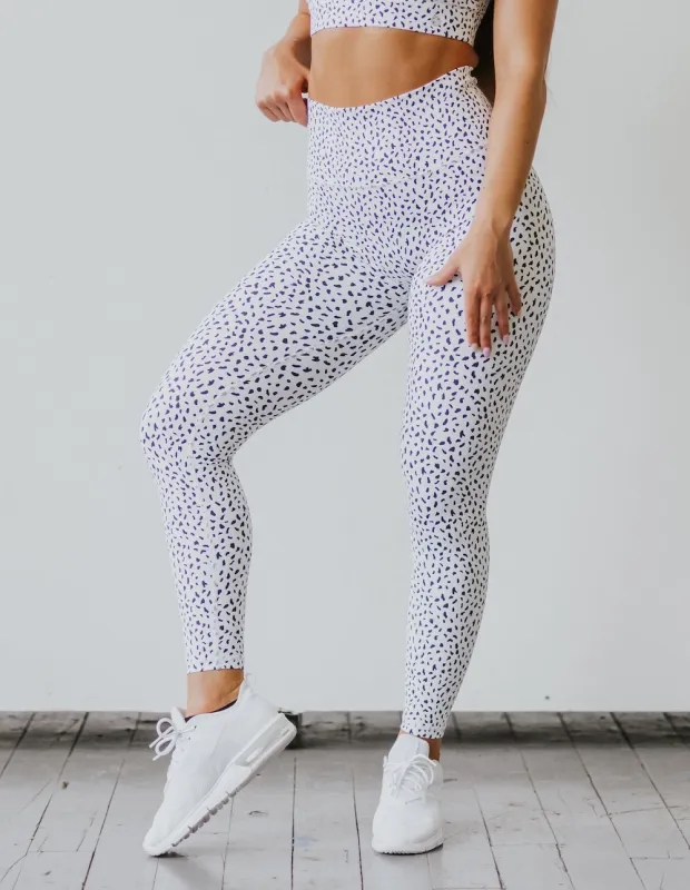 Astoria LUXE IGNITE Full Length Legging - White Speckle sold by Astoria Activewear