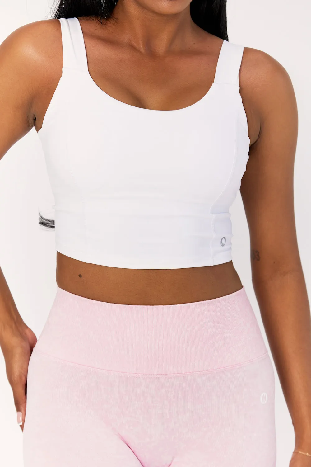 Astoria LIVE LUXE Crossed Sports Crop - White sold by Astoria Activewear product image thumbnail 2