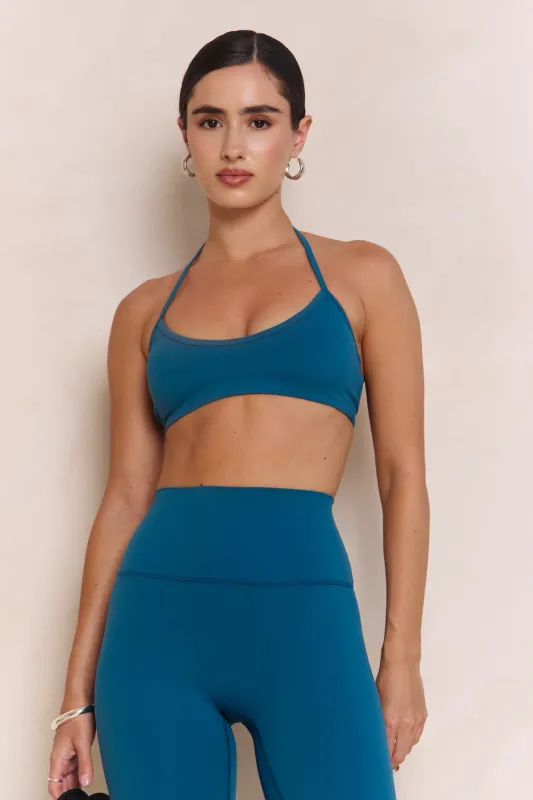 Astoria Airvíve Halter Sports Bra - Teal sold by Astoria Activewear