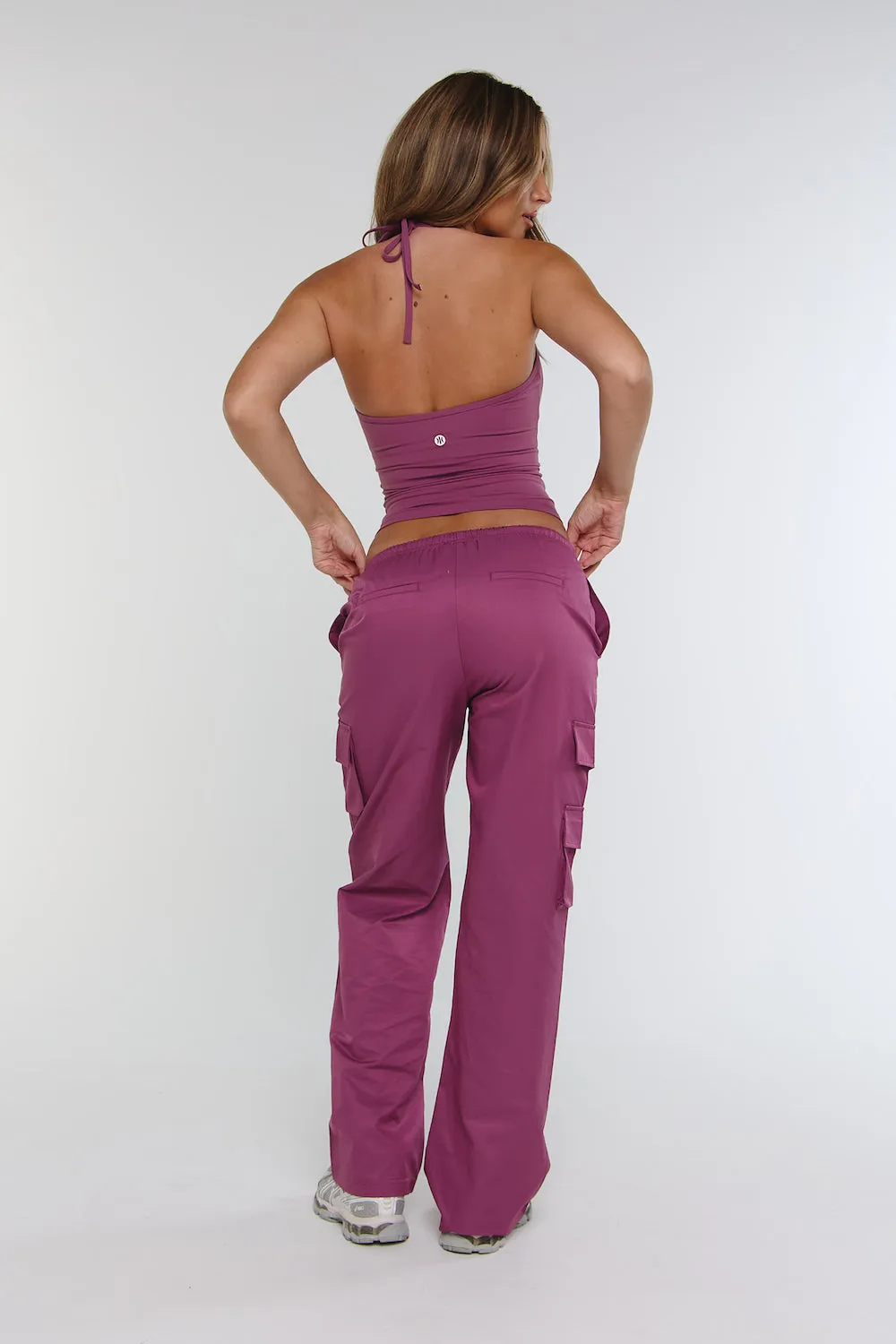 Astoria Airvíve Tie Halter Tank - Sugarplum sold by Astoria Activewear product image thumbnail 5