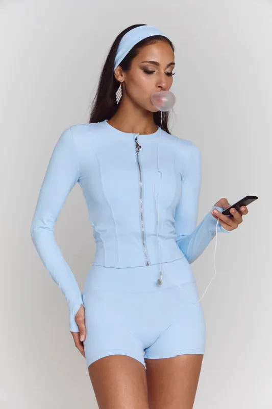 Astoria Airvíve A-List Zip Jacket - Laguna Blue made by Astoria Activewear