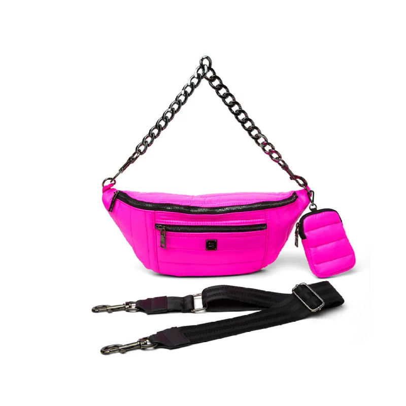 Sister Sling Bag in Shiny Neon Pink sold by Think Royln