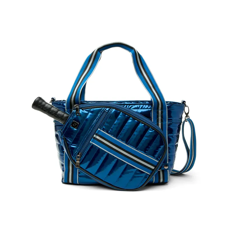 Ace of the Court Pickleball Bag Glossy Navy Patent made by Think Royln