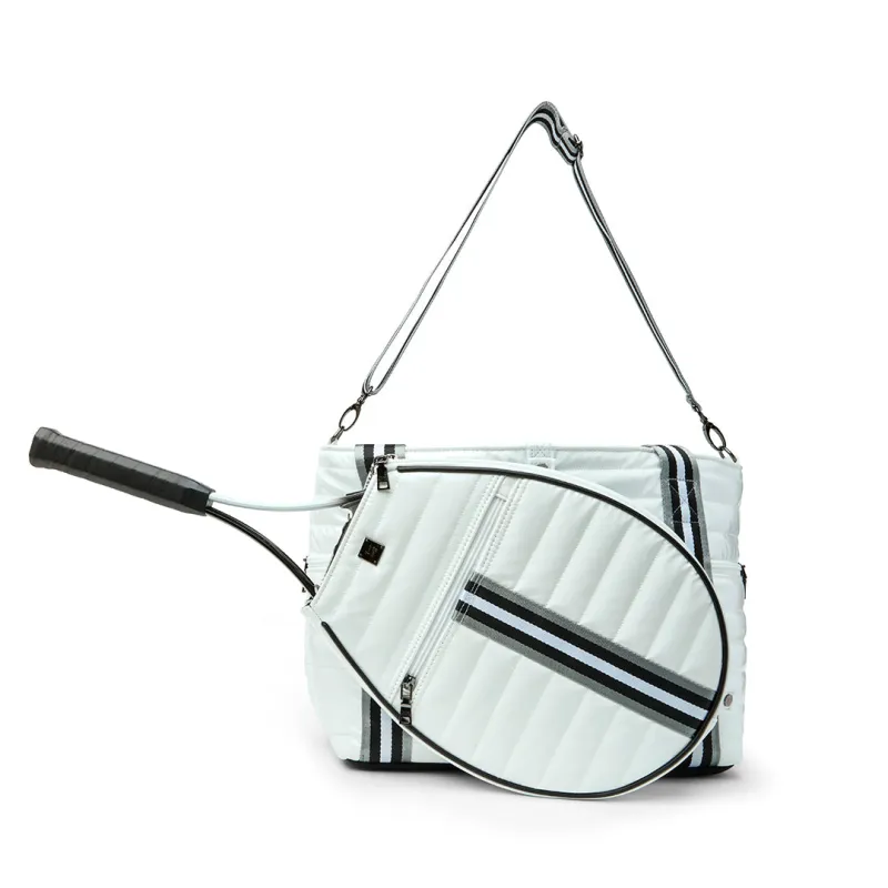 Love Royln Tennis Bag White Patent made by Think Royln