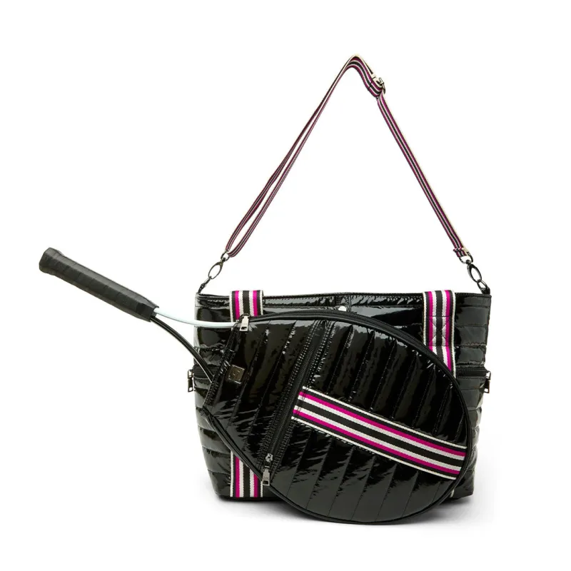 Love Royln Tennis Bag Black Patent made by Think Royln