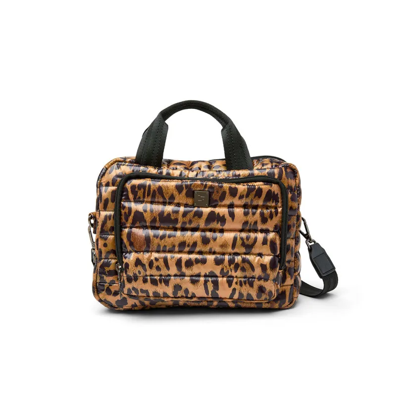 Stowaway Toiletry Case Pearl Leopard made by Think Royln