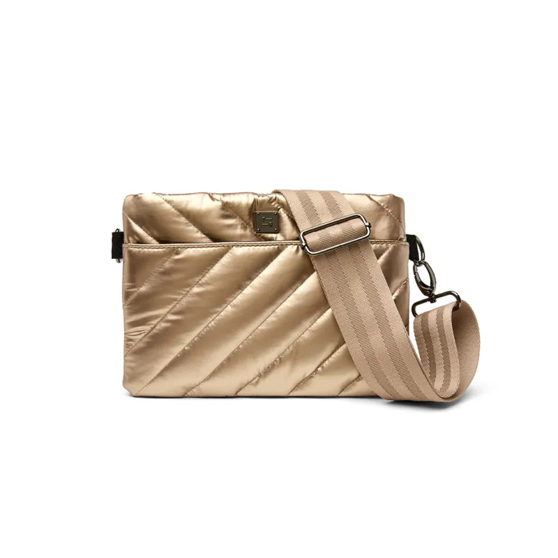 Diagonal 2.0 Bum Bag Pearl Cashmere with Cashmere Strap made by Think Royln