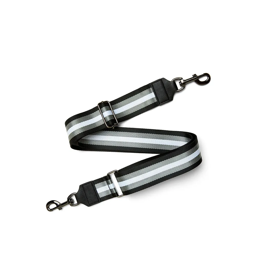 Crossbody Straps Black Pewter White Luxe Trim Strap sold by Think Royln product image thumbnail 3