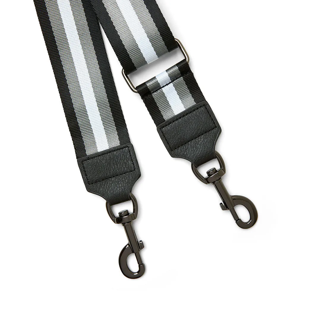 Crossbody Straps Black Pewter White Luxe Trim Strap sold by Think Royln product image thumbnail 4