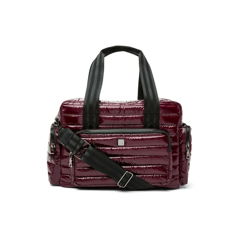 Voyager Travel Bag Glossy Deep Burgundy made by Think Royln