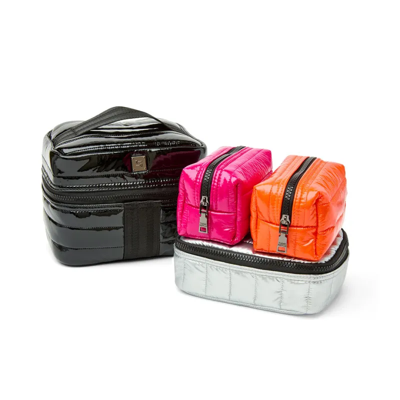 Glamour Girl Kit Black Patent Pearl Silver Glossy Fuchsia and Glossy Orange made by Think Royln