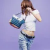 Downtown Crossbody in Stone Washed Denim sold by Think Royln