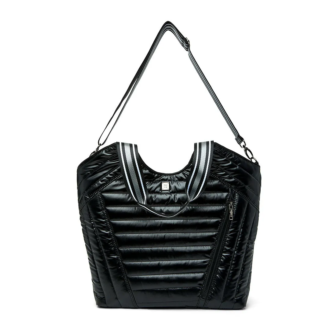 Puzzle Tote in Shiny Black sold by Think Royln product image thumbnail 5