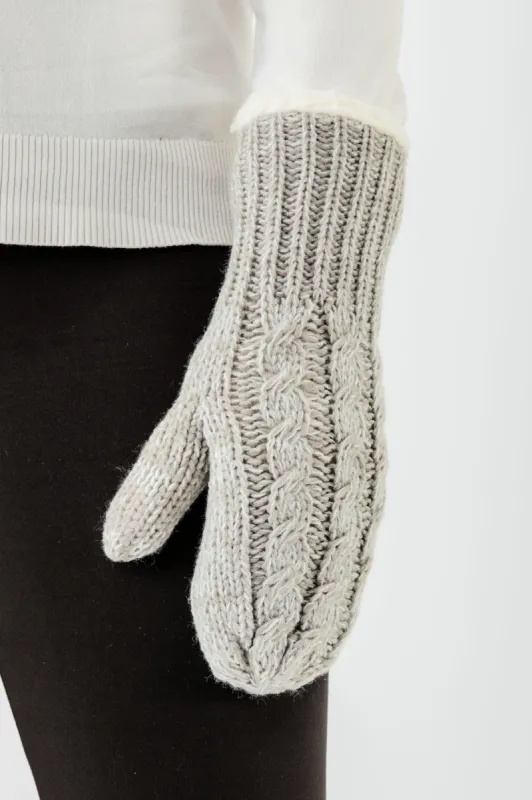 Grey - Cozy Lined Mittens sold by Just Cozy