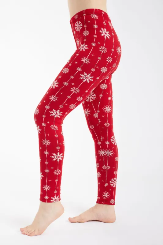 Red Snowflakes - Cozy Lined sold by Just Cozy