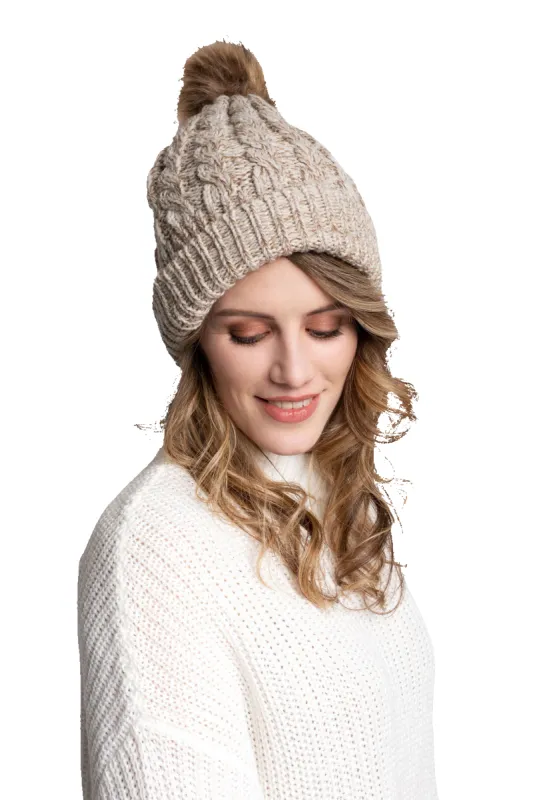 Beige - Cozy Lined Hat sold by Just Cozy